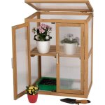 Mini serre compacte rsistante  l'hiver - serre froide avec cadre en bois pour balcon jardin intrieur ...