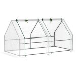 Mini serre de jardin serre � tomates 180l x 90l x 90h cm acier pe haute densit� 140 g / m� anti - uv ...