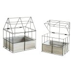 Aubry gaspard - mini serre en m�tal et bois teint� 21 cm. noir. marque : . r�f. : cfl172sp - noir