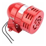 Mini sir�ne filaire 220v 120db, rouge alarme de moteur en m�tal son industriel protection �lectrique ...
