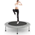 Mini trampoline fitness pliable, trampoline de sport silencieux pour int�rieur et ext�rieur avec tapis ...