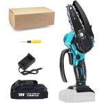 Mini trononneuse lectrique portable sans fil, petite scie  chane portative, scateur, 1 batterie ...