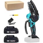 Mini trononneuse lectrique portable sans fil, petite scie  chane portative, scateur, 2 batterie ...