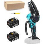 Mini trononneuse lectrique portable sans fil, petite scie  chane portative, scateur, 2 batterie ...