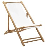 Minkurow - fimei chaise de terrasse bambou et toile