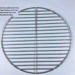 Minkurow - grille de barbecue ronde en acier inoxydable diamètre à 38 cm Minkurow - grille de barbecue ronde en acier inoxydable diamètre à 38 cm