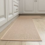 Minkurow tapis de cuisine devant ?evier lavable antidérapant en caoutchouc et lavable, couleur du jute(2 ... Minkurow tapis de cuisine devant ?evier lavable antidérapant en caoutchouc et lavable, couleur du jute(2 ...