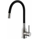Alveus - mintas - mitigeur d'vier avec bras flexible, inox bross / noir 1144432