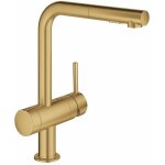 Grohe - minta - mitigeur d'vier avec douchette extractible, cool sunrise bross 31558gn0