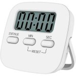 Minuteur de cuisine magnétique avec grand écran lcd , avec chronomètre, alarme puissante et compte à ... Minuteur de cuisine magnétique avec grand écran lcd , avec chronomètre, alarme puissante et compte à ...