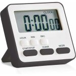 Minuteur num�rique de cuisine 24 heures, grand affichage, alarme sonore (noir)