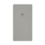 Mirlo - receveur de douche 80 x 100 cm extra plat pure en rsine surface ardoise gris grille grise