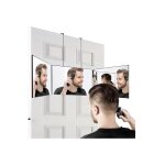 Miroir 3 voies, coupe - selfie  360 degrs, miroir portable tri - pli rglable et pliable avec crochet ...