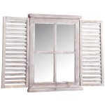 Miroir en bois teinté vieilli 76 x 6 x 57, 5 cm Miroir en bois teinté vieilli 76 x 6 x 57, 5 cm
