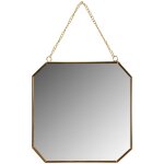 Aubry gaspard - miroir carr en mtal laqu dor carr