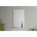 Bernstein - miroir chauffant anti - bu�e rectangulaire lumineux led avec rebord, station de recharge ...