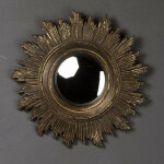 Miroir convexe soleil dor� antique 18cm