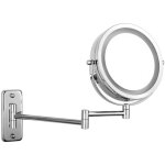 Miroir cosm�tique � led - 1x / 3 - montage mural - double face - miroir de maquillage pivotant � 360� ...