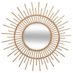 Miroir d�co rotin diam�tre 76 cm atmosphera rotin