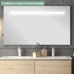 Miroir �clairage led de salle de bain stam avec interrupteur tactile - 120x80cm