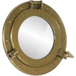 Miroir en forme de hublot mural Ø30 cm aluminium et verre Miroir en forme de hublot mural Ø30 cm aluminium et verre