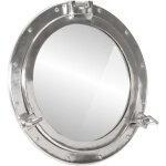 Miroir en forme de hublot mural Ø50 cm aluminium et verre Miroir en forme de hublot mural Ø50 cm aluminium et verre