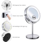 Miroir grossissant lumineux de rotation à 360°miroir maquillage, miroir grossissant x10 miroir maquillage ... Miroir grossissant lumineux de rotation à 360°miroir maquillage, miroir grossissant x10 miroir maquillage ...