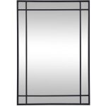 Vente - unique - miroir industriel en mtal - l. 60 x h. 86, 5 cm - noir - hisae