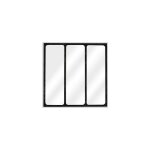 Emde - miroir industriel m�tal noir 70x70cm