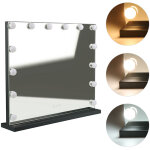 Miroir de maquillage avec 14 ampoules led rglable, star vision miroir maquillage hollywood pour coiffeuse, ...