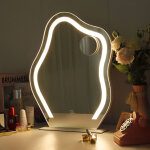 Fenchilin - miroir de maquillage avec bande lumineuse led miroir nuageux irrgulier, clairage miroir ...