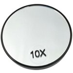 Miroir de maquillage grossissant 10x, rond grossissant , avec deux ventouses pour le rasage et le maquillage ... Miroir de maquillage grossissant 10x, rond grossissant , avec deux ventouses pour le rasage et le maquillage ...
