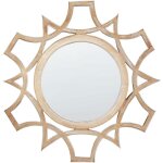 Beliani - miroir mural bois clair en mdf 60 cm pièce d'accent glamour décorative zapopan Beliani - miroir mural bois clair en mdf 60 cm pièce d'accent glamour décorative zapopan