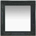 D�coshop26 - miroir mural carr� style baroque 50x50 cm noir dec022857