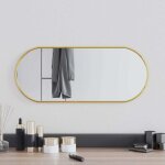 Miroir mural dor� 60x25 cm ovale vidaxl