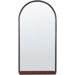 Beliani ? miroir mural arqu� avec �tag�res ? noir et cuivr� ? m�tal et mdf ? dimensions 40x67cm ? style ...