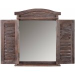 Décoshop26 - miroir mural forme fenêtre avec volets 53x42x5cm en bois marron vieilli 040005484 Décoshop26 - miroir mural forme fenêtre avec volets 53x42x5cm en bois marron vieilli 040005484