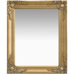 D�coshop26 - miroir mural rectangulaire style baroque 50x60 cm dor� dec022859
