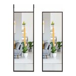 Goplus - miroir mural réglable en hauteur, miroir porte avec crochets, 2 méthodes d'installation, cadre ... Goplus - miroir mural réglable en hauteur, miroir porte avec crochets, 2 méthodes d'installation, cadre ...