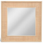 Opjet - miroir mural rotin tiss� naturel cannage square