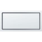 Beliani - miroir mural de salle de bains  led blanc moderne argent 120 x 60 cm benouville