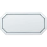 Beliani - miroir mural de salle de bains � led blanc moderne argent� 120 x 60 cm locmariaquer