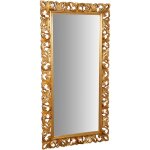 Biscottini - miroir mural de salon rectangulaire miroir horizontal vertical avec cadre en bois dor� miroir ...
