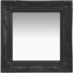 Miroir mural style baroque 40x40 cm noir vidaxl Miroir mural style baroque 40x40 cm noir vidaxl