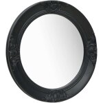 Miroir mural style baroque 50 cm noir vidaxl