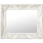 Miroir mural style baroque 50x40 cm blanc