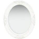 Miroir mural style baroque 50x60 cm blanc