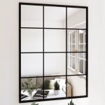 Bonnevie - miroir mural style baroque - miroir simple de salle de bain noir 80x60 cm métal bv477111 Bonnevie - miroir mural style baroque - miroir simple de salle de bain noir 80x60 cm métal bv477111