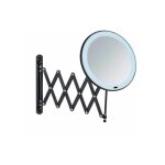 Miroir grossissant mural barona wenko bras t�lescopique, grossissant x5, lumi�res led, batterie ou pile, ...