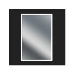 Miroir non lumineux encadr� rectangulaire l. 40 x l. 60 cm arica blanc - centrale brico
